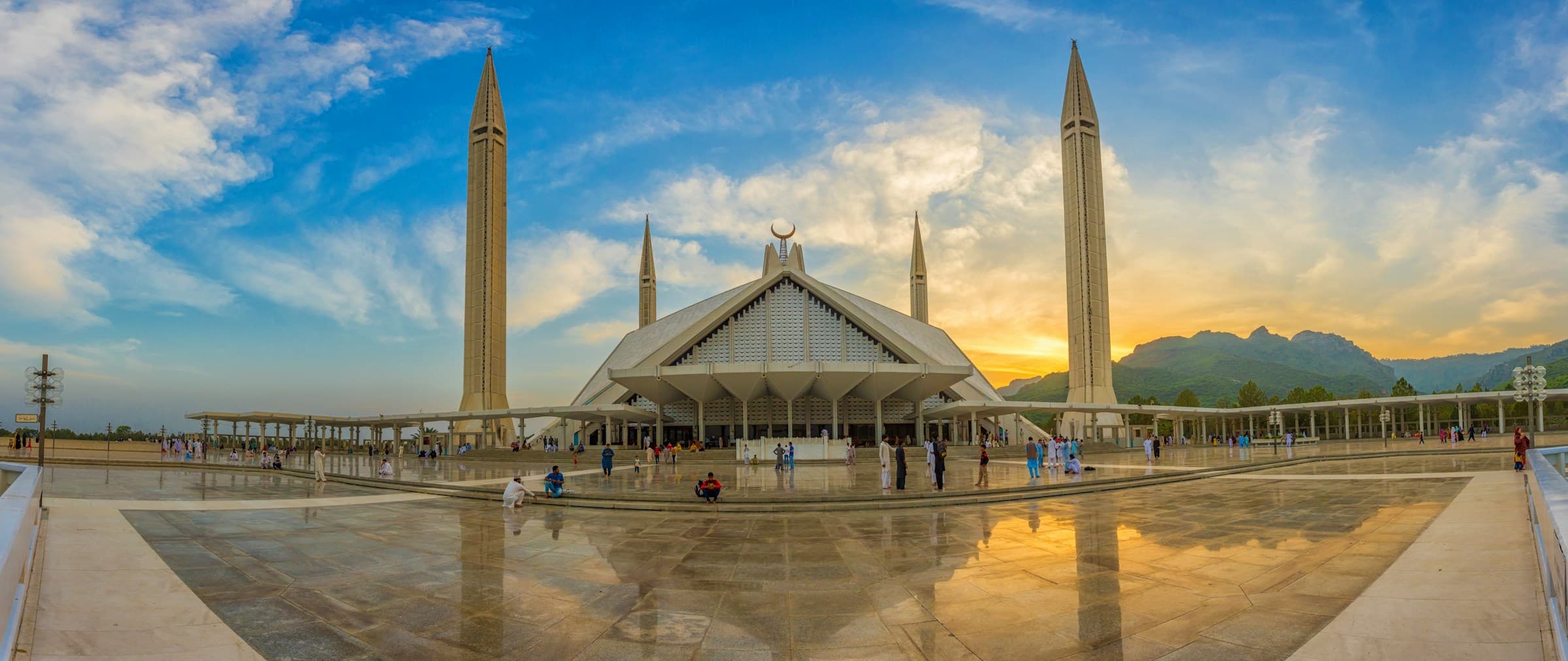 Faisal Mosque at sunset, Islamabad
